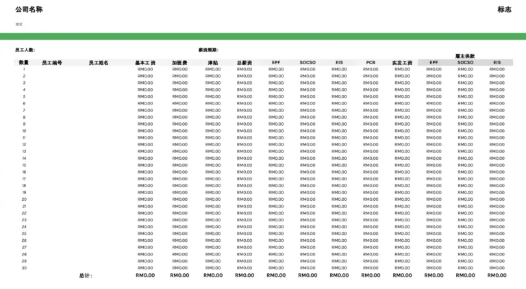 详细月度工资报告